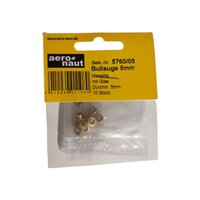 Aeronaut patrijspoort 5 mm van messing met glas &ndash; modelbouw verpakking 10 stuks