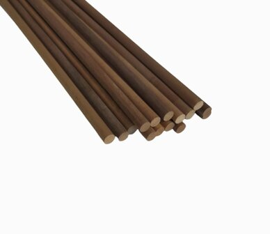 Noten rondhout 6 mm