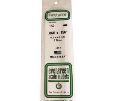Evergreen strip 1.5 x 4 mm