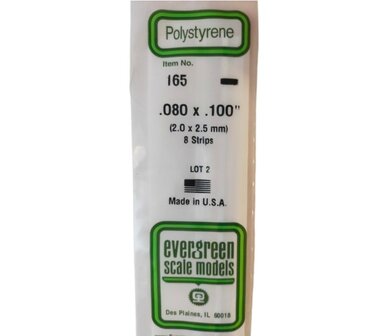 Evergreen strip 2 x 2,5 mm