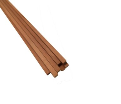 Perenhouten Latjes voor Modelbouw 6x6 mm