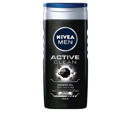 nivea douchegel voor mannen active clean 250 ml 