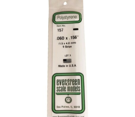 Evergreen strip 1.5 x 4 mm