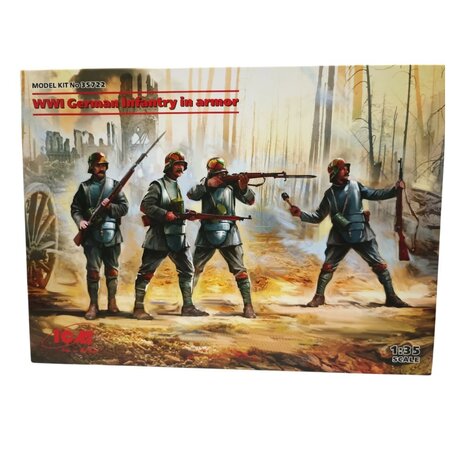 WWI German Infantry in armor 1/35